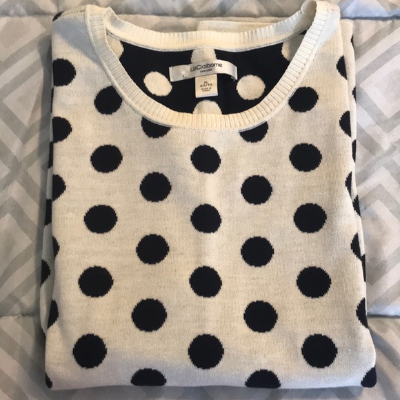 🐼 Liz Claiborne Sleeveless Polka Dot Sweater 🐼 - Picture 6 of 9